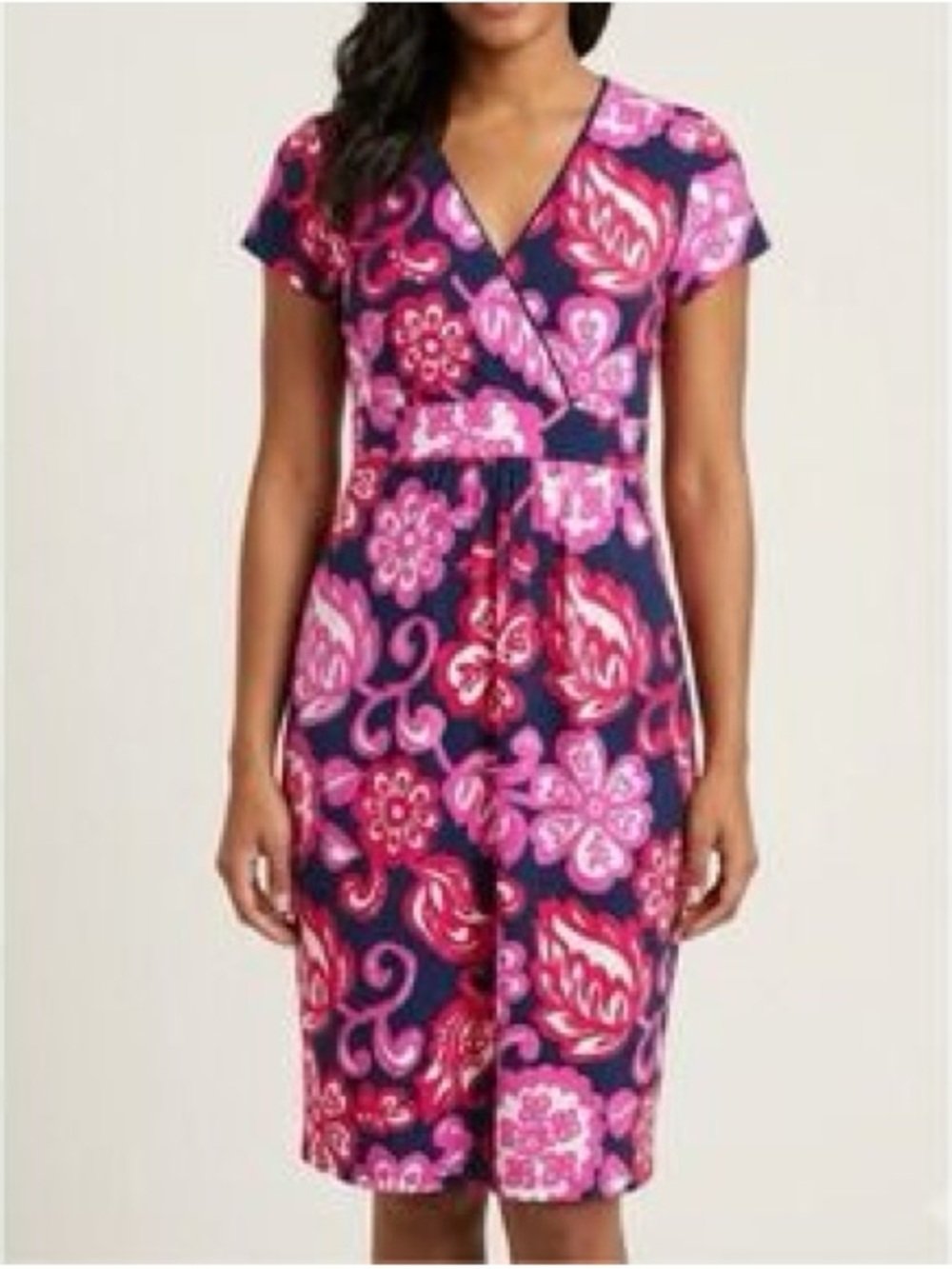 Boden Floral Faux Wrap Dress